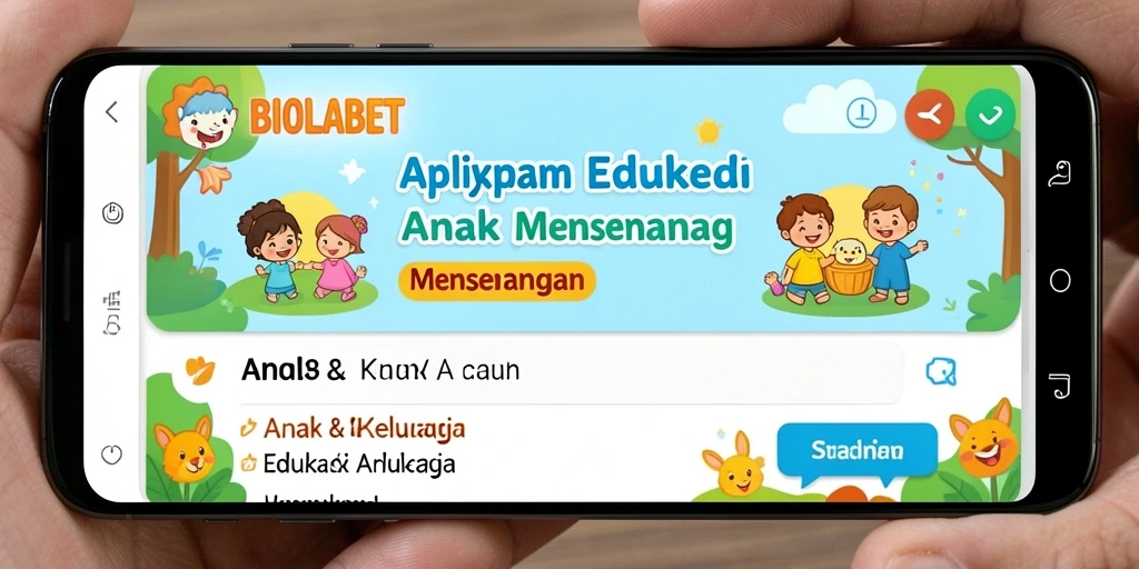Screenshot utama aplikas BIOLABET menampilkan antarmuka edukasi yang menarik.