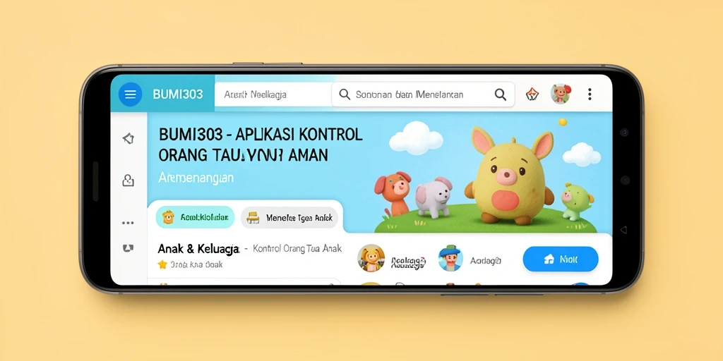 Tampilan antarmuka BUMI303 yang intuitif dan ramah anak.