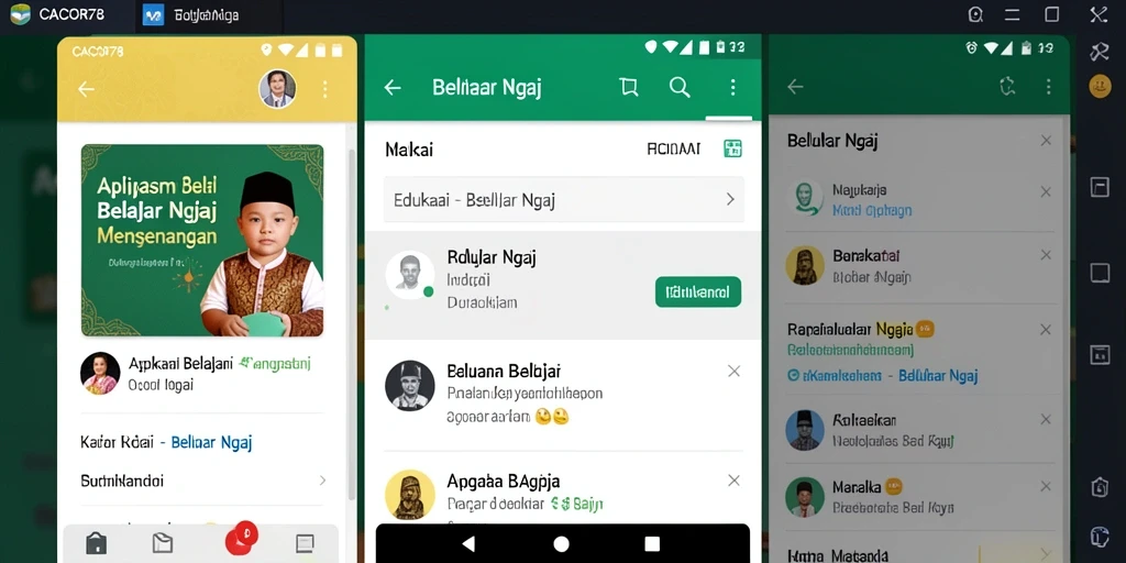 Antarmuka sederhana CACOR78 yang mendukung belajar mengaji.