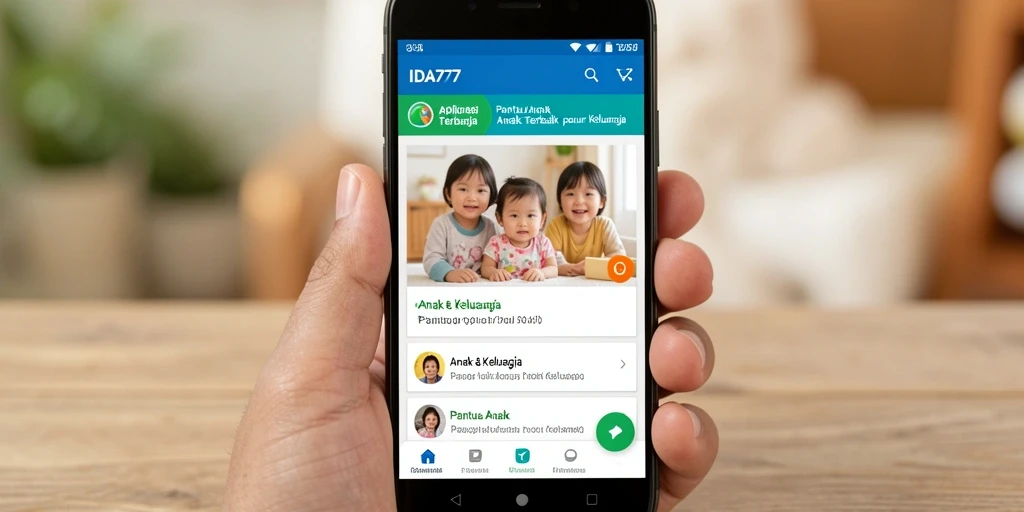 Tampilan antarmuka IDA777 yang intuitif untuk pemantauan anak.