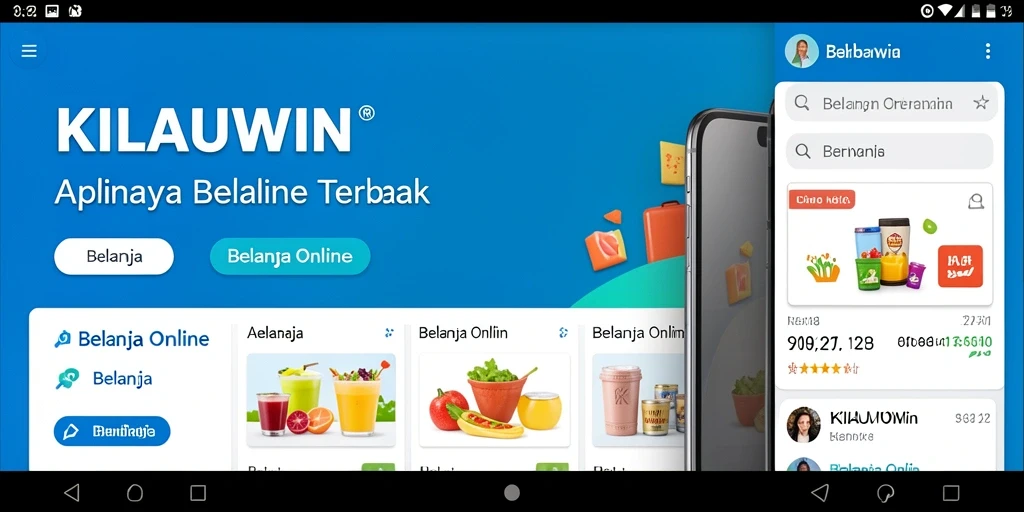 Antarmuka KILAUWIN yang menarik dan fungsional untuk Belanja Online.