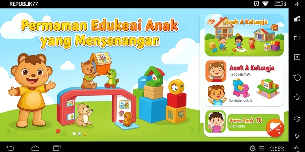 Antarmuka interaktif dan menyenangkan untuk anak-anak.