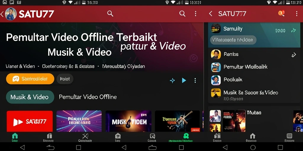 Antarmuka SATU77 yang ramah pengguna dan fungsional.
