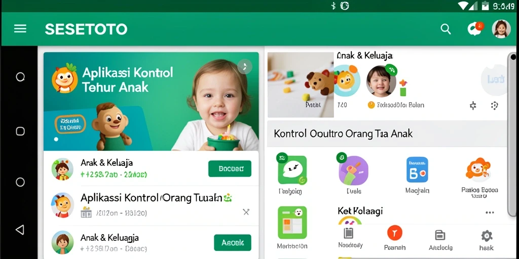 Tampilan antarmuka SESETOTO untuk kontrol orang tua yang intuitif.