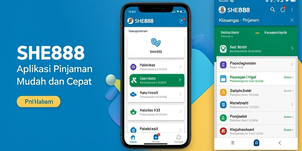 Tampilan antarmuka aplikasi SHE888 yang user-friendly.